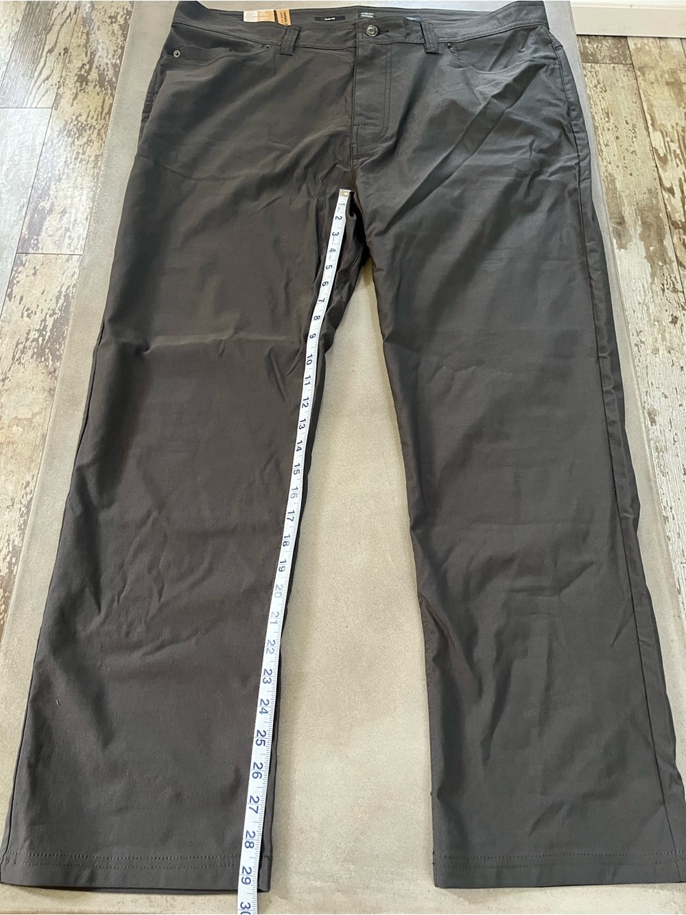 prAna Brion Slim Pant II Men's 40x30 Dark Iron Grey ReZion Stretch Hiking NWT - Picture 7 of 9